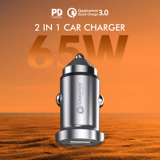 Sky Series 65W 2-in-1 Car Charger