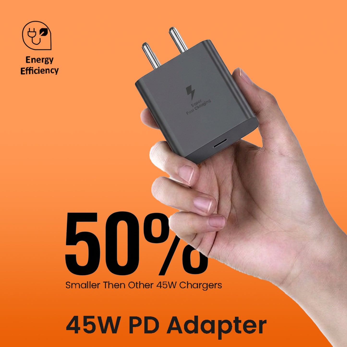 45W PD Adapter With USB-C Port