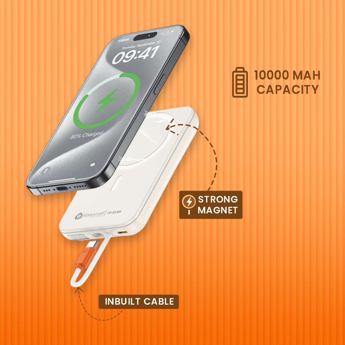 Airport Series 10000mAh Magnetic Wireless Power Bank