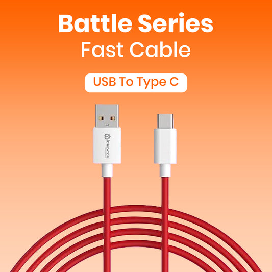 Battle Series Fast Cable With Fast Charging & Data Transmission in one