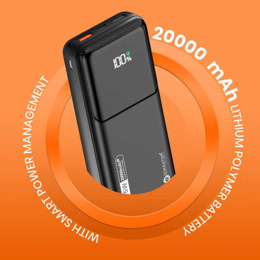 Energy Series 20K mAh PowerBank With 2 USB Port with Digital Display