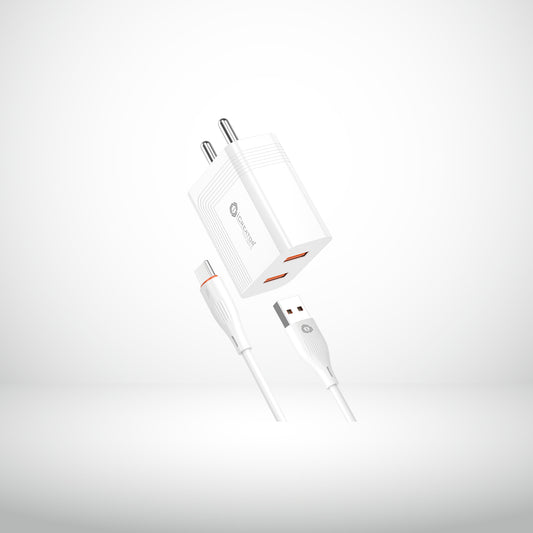 Quick Series 15W Fast Charger with Dual USB Port