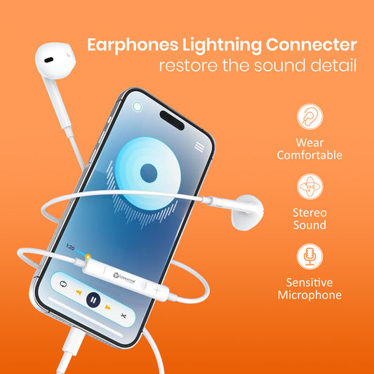 OG Series Earphone Lightning Connector With Stereo Sound & Sensitive Microphone
