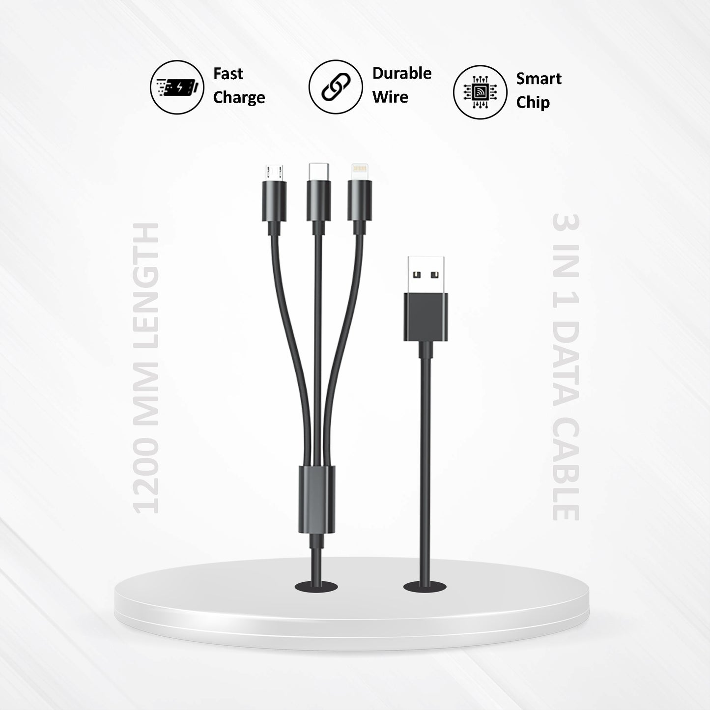 Strike Series 3-in-1 Fast Charging Cable