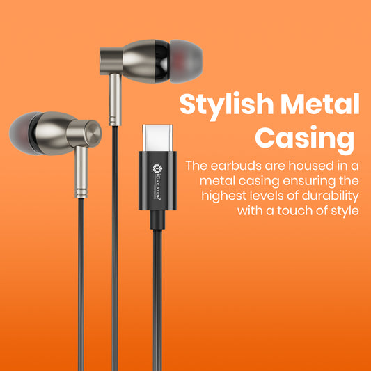 Support Series Stereo Earphone With Type C Jack & 360 Surround Sound