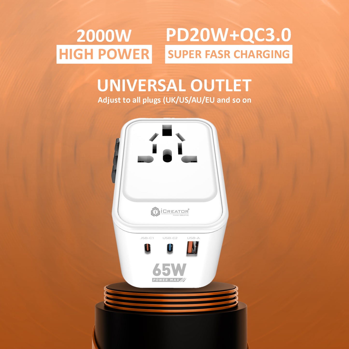 Universal Series Travel Converter | 65W Quick Charge
