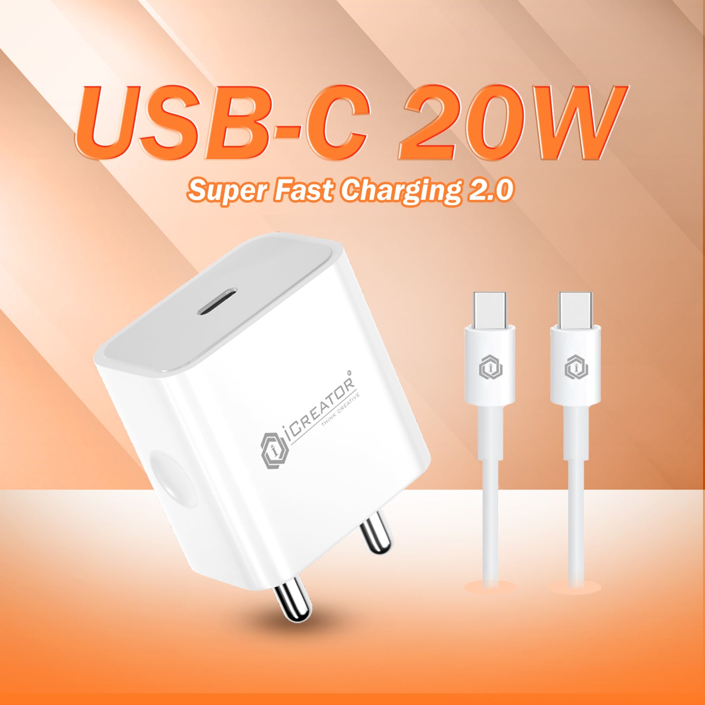 20W USB-C Power Adapter + USB-C to USB-C Cable