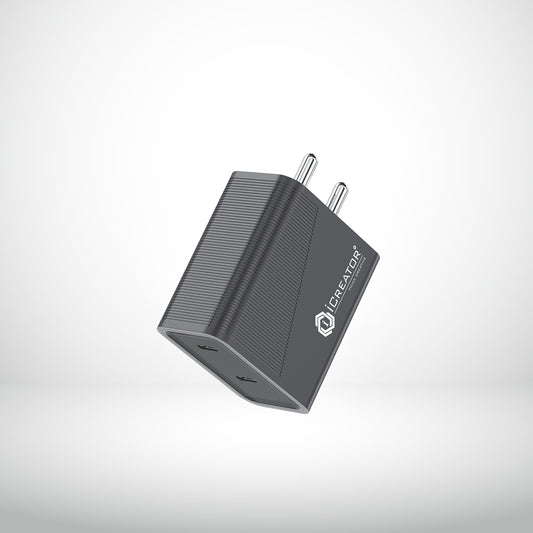 65W Dual Port Type C Multi Protocol Charger