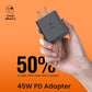 45W PD Adapter  With USB-C Port