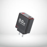 80W Flash Charge Multi Protocol Charger With USB - A To Type C Cable