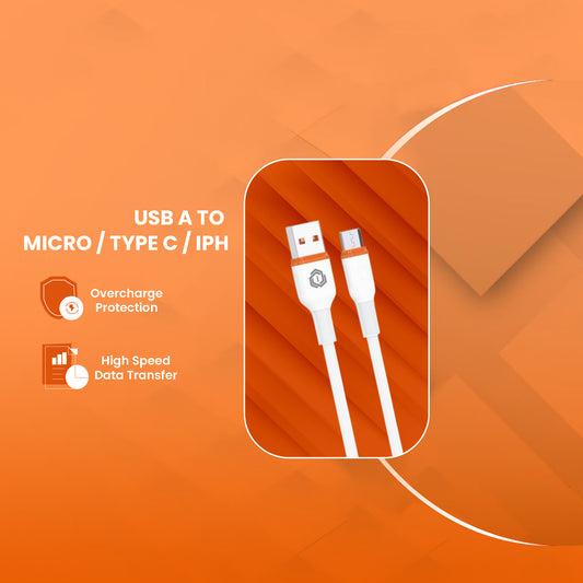 Connect Series Cable | USB-A To Micro / Type C / Lightning | Type C To Type C | Type C To Lightning