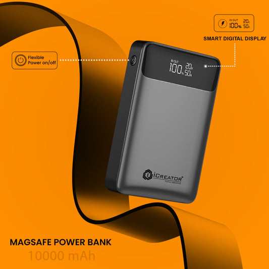 Magnet Series 10K mAh PowerBank | 22.5W PD Output with LED Digital Display